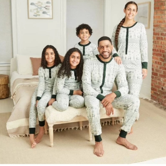 Men's Reindeer Good Tidings Union Suit Green/Cream - Hearth & Hand - Picture 3 of 7